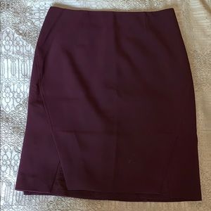 Wine colored pencil skirt